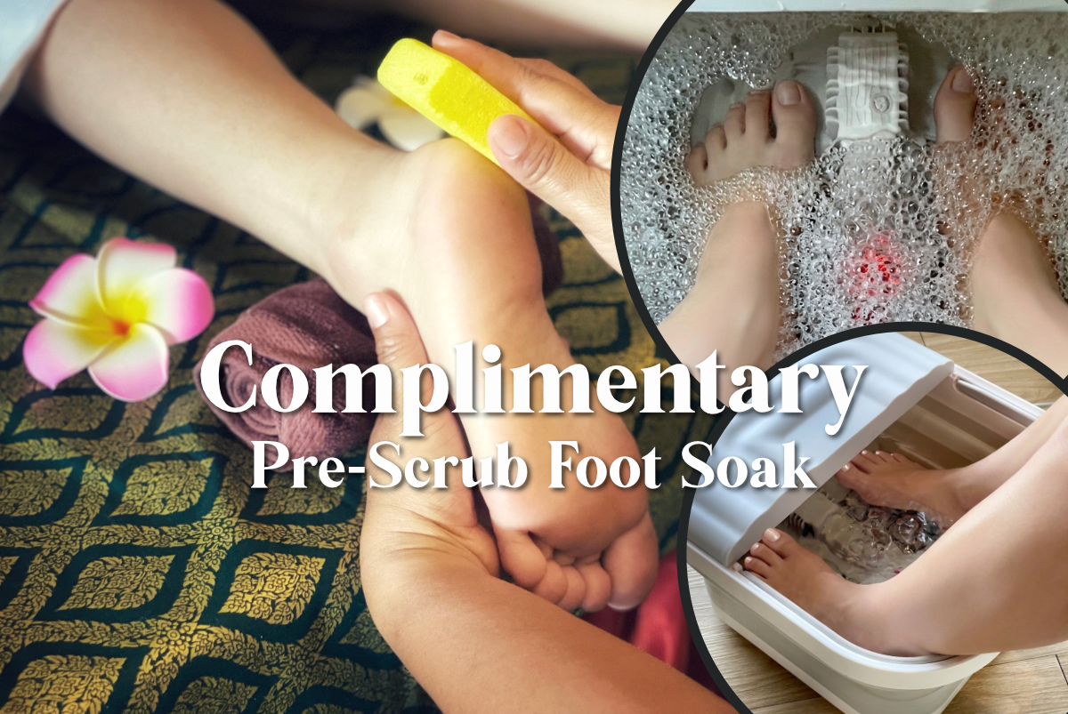 Elevate Your Experience: Our New Complimentary Pre-Scrub Foot Soak